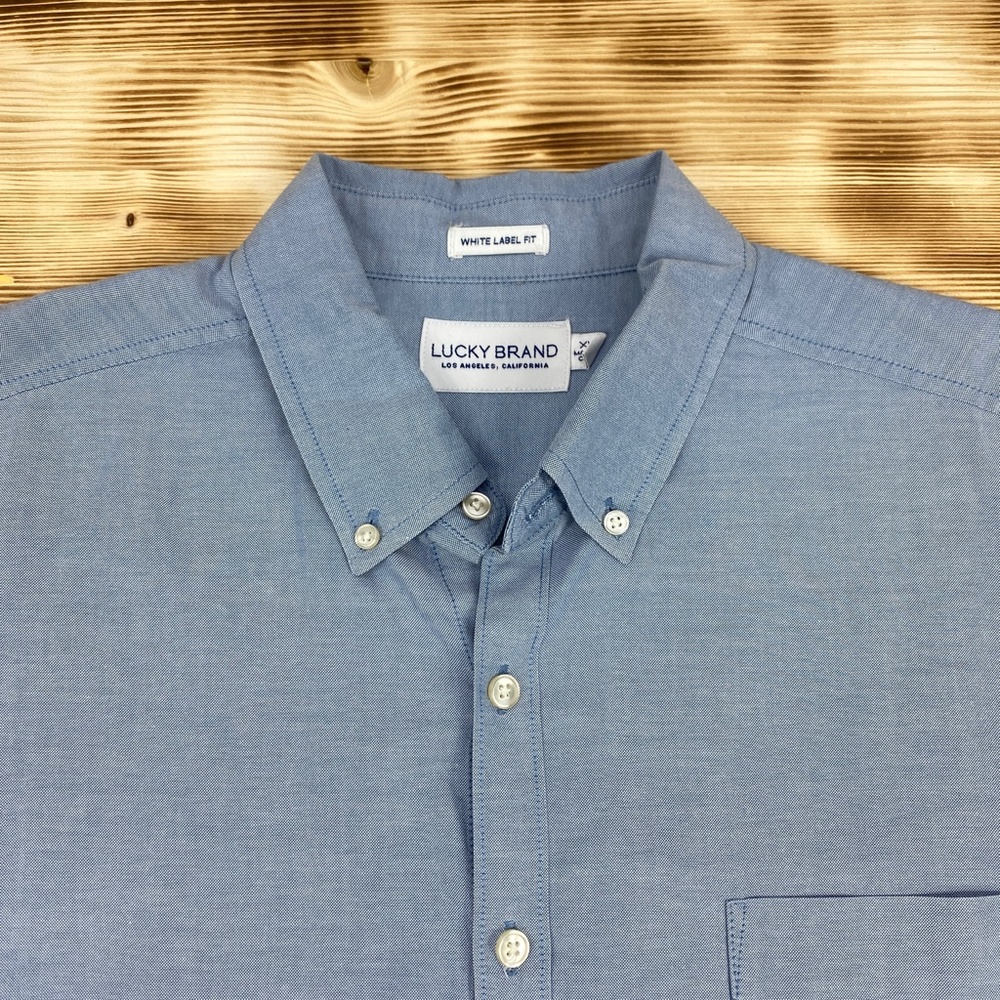LUCKY BRAND White Label Fit Chambray L/S Sz XL